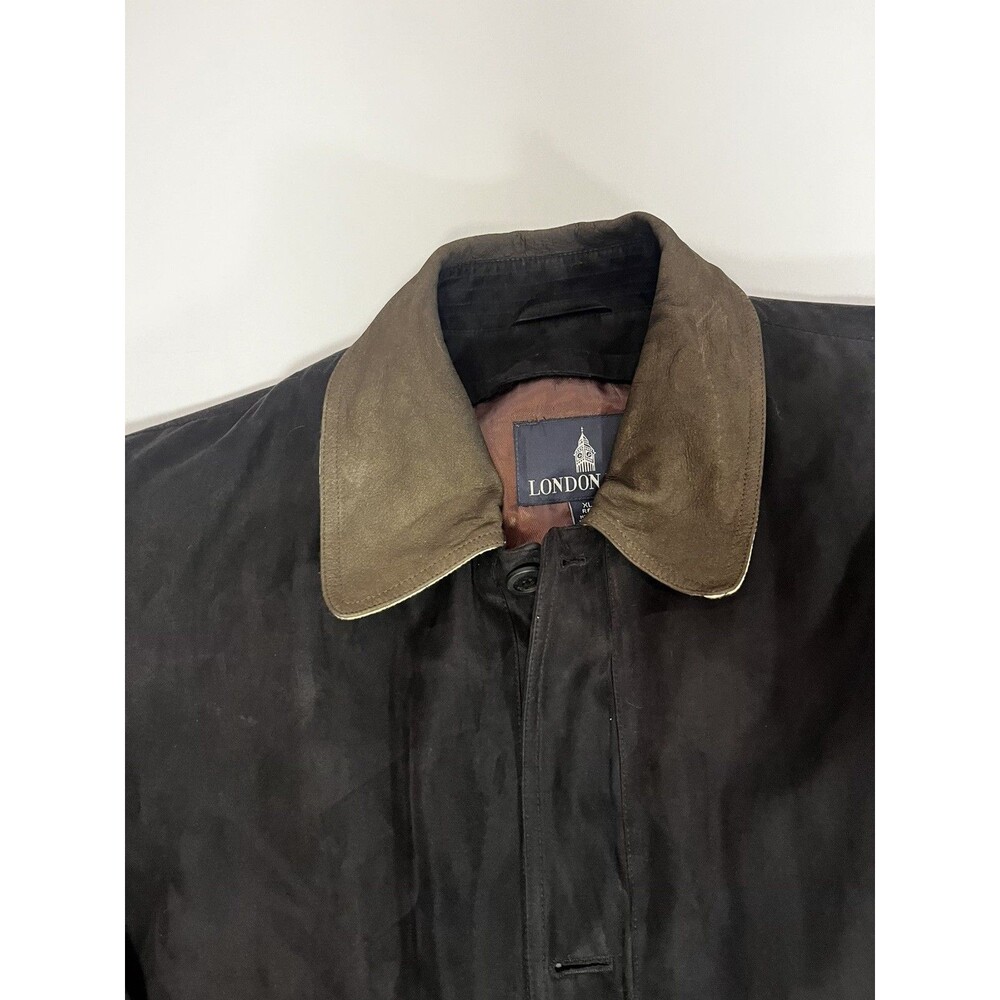 London Fog Men’s Black Zip Coat XL Reg w/ Removable Liner & Nubuck Collar - Picture 16 of 16